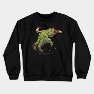 Runaway Zombie Hand and Cute worm. Crewneck Sweatshirt